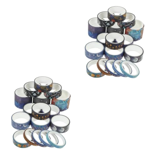 Operitacx 2 Sätze Universum-stern-taschenaufkleber Sternpapierstreifen Band Masse Uv Aufkleber Für Geschenkband Geschenkeband Dekoratives Washi Tape Washi Tape Zum Aufzeichnen 19 Rollen * 2 von Operitacx