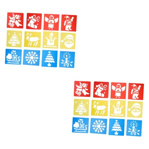 Operitacx 2 Sätze Weihnachten Schablonen Teiliges Aus Langlebigem Wiederverwendbar Und Kreative Diy Malvorlagen Für Einfache Reinigung Für Weihnachtsdekoration 12 Stücke * 2 von Operitacx