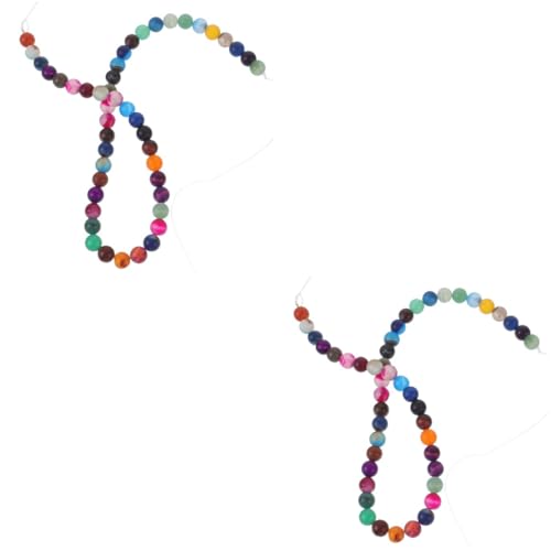 Operitacx 2 Saiten Bunte Spacer Perlen für Diy Armbänder Gemstone Lose Perlen für Schmuckherstellung und Kreative Bastelprojekte von Operitacx