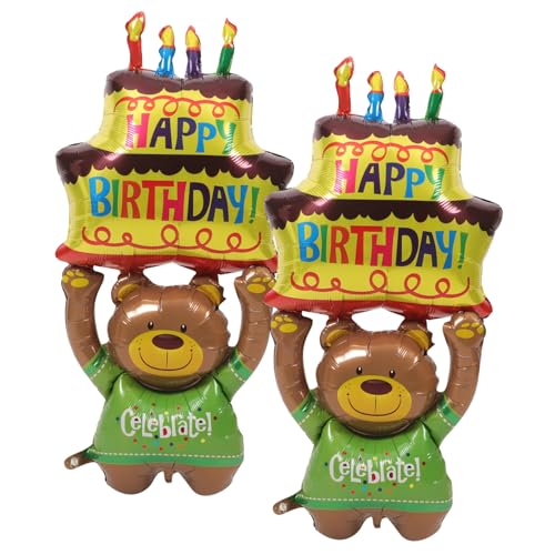 Operitacx 2 Stück Bär Kuchen Ballons Folienballons für Geburtstagsfeier Babyparty Tier Dekoration Leichte und Einfach zu Handhabende Luftballons für Kindergeburtstag Operitacx 2 Stück Bär Kuchen Ballons Folienballons für Geburtstagsfeier Babyparty Tier Dekoration Leichte und Einfach zu Handhabende Luftballons für Kindergeburtstag von Operitacx
