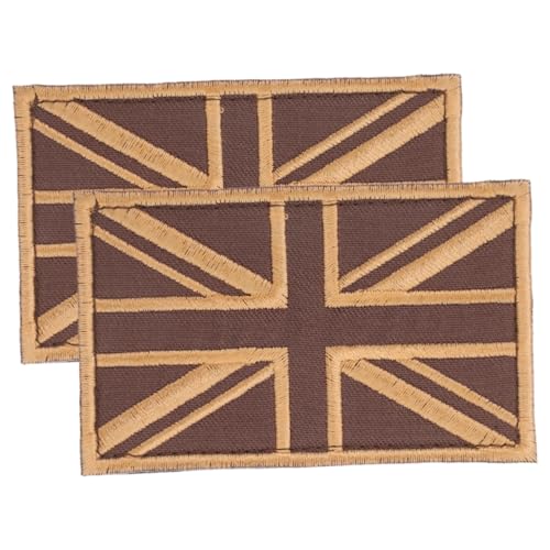 Operitacx 2 Stück Bestickte Britische Applikation für Outdoor Cosplay Kleidung Rucksäcke und Jeans Hochwertige Klett Patches für Vielseitige Anwendungen von Operitacx