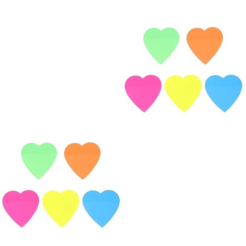 Operitacx 2 Stück Bunte Haftnotizen im Selbstklebende Notizzettel Transparenten Neonfarben für Büro und Schule Scrapbooking und Täglichen Gebrauch Farben im Set von Operitacx