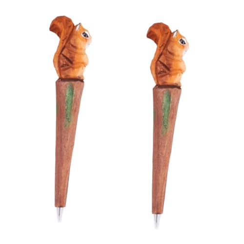 Operitacx 2 Stück Handgefertigter Holz Kugelschreiber mit Tiermuster Kreativer Eichhörnchen Gelstift für Schule Geburtstag Weihnachten Nachfüllbar Leicht Ergonomisch und Einfach zu Wechseln Operitacx 2 Stück Handgefertigter Holz Kugelschreiber mit Tiermuster Kreativer Eichhörnchen Gelstift für Schule Geburtstag Weihnachten Nachfüllbar Leicht Ergonomisch und Einfach zu Wechseln von Operitacx