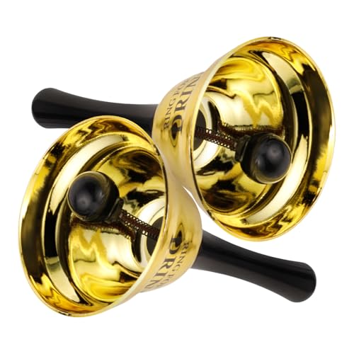 Operitacx 2 Stück Handglocke für Bachelor Party Goldene Restaurantglocke für Getränke für Bars Hotels und Feiern Praktische Lösung für Aufmerksamkeitsruf Operitacx 2 Stück Handglocke für Bachelor Party Goldene Restaurantglocke für Getränke für Bars Hotels und Feiern Praktische Lösung für Aufmerksamkeitsruf von Operitacx