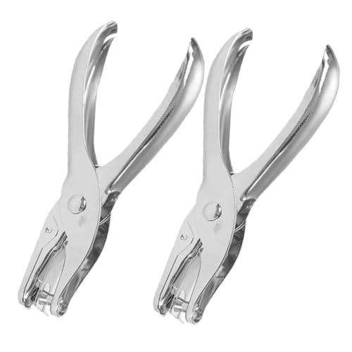 Operitacx 2 Stück Handlocher Metall Einzellochstanzer für Büro und Diy Bastelarbeiten Präzise und Tragbar für Tags und Scrapbooking von Operitacx