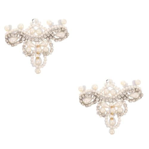 Operitacx 2 Stück Kleidungsstück Applikation Diy Strass Perlen Patch für Hochzeitskleider Schuhe und Taschen Weiß für Kreative Bastelprojekte und Dekoration Operitacx 2 Stück Kleidungsstück Applikation Diy Strass Perlen Patch für Hochzeitskleider Schuhe und Taschen Weiß für Kreative Bastelprojekte und Dekoration von Operitacx