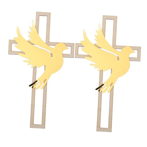 Operitacx 2 Stück Kreative Holz Kreuz Cake Topper mit Taubenmotiv für Taufe und Erstkommunion Partydekoration Doppellagig Einfache Anwendung Festliche Kuchendeko Operitacx 2 Stück Kreative Holz Kreuz Cake Topper mit Taubenmotiv für Taufe und Erstkommunion Partydekoration Doppellagig Einfache Anwendung Festliche Kuchendeko von Operitacx