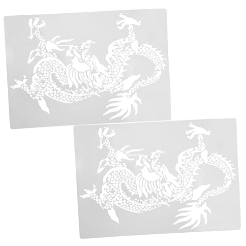 Operitacx 2 Stück Malschablonen Drachenmotiv Schablonen für Wand und DIY Malvorlagen Fördernd Kreativität und Eltern Junge Mädchen Bindung Operitacx 2 Stück Malschablonen Drachenmotiv Schablonen für Wand und DIY Malvorlagen Fördernd Kreativität und Eltern Junge Mädchen Bindung von Operitacx