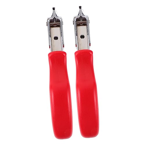 Operitacx 2 Stück Manuelles Nagelpistole Nagelabfertiger Klammerheber manueller Klammerentferner Entfernungswerkzeug Werkzeug zum Entfernen von Klammern Aluminiumlegierung rot Operitacx 2 Stück Manuelles Nagelpistole Nagelabfertiger Klammerheber manueller Klammerentferner Entfernungswerkzeug Werkzeug zum Entfernen von Klammern Aluminiumlegierung rot von Operitacx