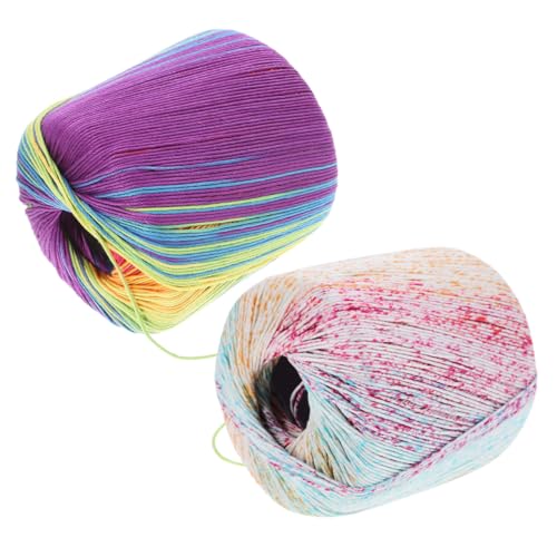 Operitacx 2 Stück Mehrfarbiges Baumwollgarn für Diy Projekte Weiches Häkelgarn für Schals Hüte und Babydecken Robustes und Langlebiges Strickgarn für Fähigkeitsstufen Operitacx 2 Stück Mehrfarbiges Baumwollgarn für Diy Projekte Weiches Häkelgarn für Schals Hüte und Babydecken Robustes und Langlebiges Strickgarn für Fähigkeitsstufen von Operitacx