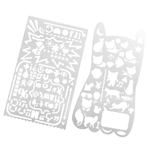Operitacx 2 Stück Metall Schablonen für Zeichnungen Geometrische Designs für Diy Bastelprojekte Scrapbooking und Wanddeko Graffiti Katzenmotiv Operitacx 2 Stück Metall Schablonen für Zeichnungen Geometrische Designs für Diy Bastelprojekte Scrapbooking und Wanddeko Graffiti Katzenmotiv von Operitacx