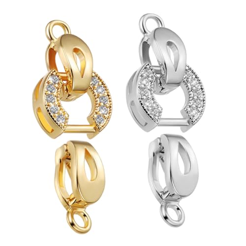 Operitacx 2 Stück Metall Schmuckverschluss für Armbänder und Halsketten Stabile nicht Verblassende Fold Over Clasps Einfache Handhabung für DIY Schmuckherstellung und Bastelprojekte Operitacx 2 Stück Metall Schmuckverschluss für Armbänder und Halsketten Stabile nicht Verblassende Fold Over Clasps Einfache Handhabung für DIY Schmuckherstellung und Bastelprojekte von Operitacx