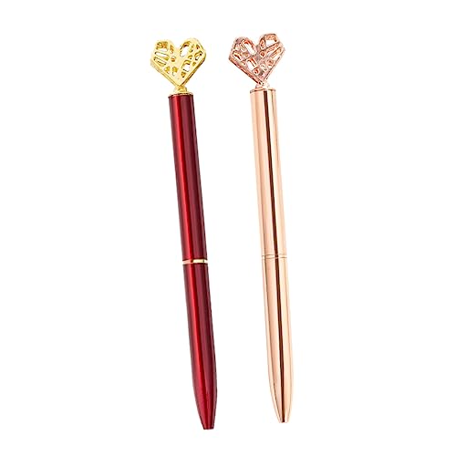 Operitacx 2 Stück Metallic Love Kugelschreiber Set Feine Spitze Stilvolle Rosenrot und Roségold für Schüler Büro und Glatt Schreibend Modisches Design Langlebig und Komfortabel Operitacx 2 Stück Metallic Love Kugelschreiber Set Feine Spitze Stilvolle Rosenrot und Roségold für Schüler Büro und Glatt Schreibend Modisches Design Langlebig und Komfortabel von Operitacx
