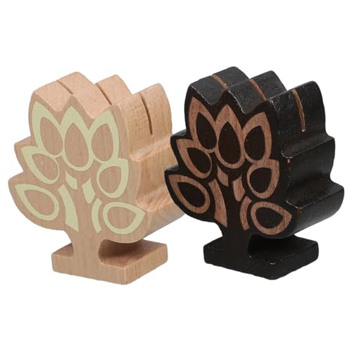 Operitacx 2 Stück Mini Holz Kartenhalter Platzkarten Halter für Fotos Menüs und Tischdekoration Vintage Vielseitig Einsetzbar für Hochzeiten Geburtstagsfeiern und Restaurants von Operitacx