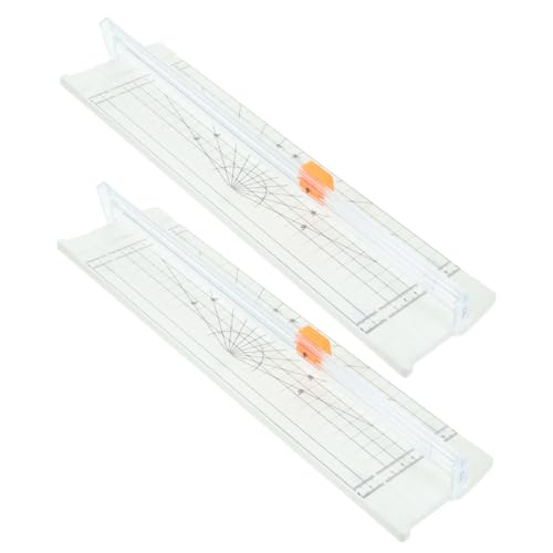 Operitacx 2 Stück Papierschneider mit Faltbarem Lineal Scharfe Klinge und Sicher Präziser Papierschneider für Fotos Scrapbooking Büro und Bastelarbeiten Weiß Operitacx 2 Stück Papierschneider mit Faltbarem Lineal Scharfe Klinge und Sicher Präziser Papierschneider für Fotos Scrapbooking Büro und Bastelarbeiten Weiß von Operitacx
