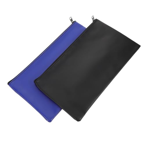 Operitacx 2 Stück Pu-leder Geldtasche Wasserfestes Kleinformat Portemonnaie Dokumenten Organizer für Bargeld Quittungen Reisegeschäft Schwarz Blau Operitacx 2 Stück Pu-leder Geldtasche Wasserfestes Kleinformat Portemonnaie Dokumenten Organizer für Bargeld Quittungen Reisegeschäft Schwarz Blau von Operitacx