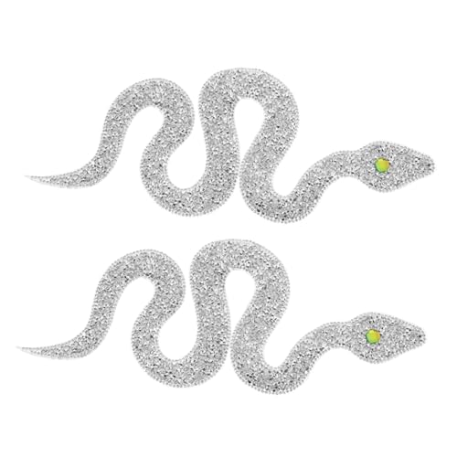 Operitacx 2 Stück Schlangen Strassapplikationen zum Aufbügeln Glitzernde DIY Rhinestone Patches für Hüte und Taschen Einfache Anwendung mit Hotfix Heißkleber Operitacx 2 Stück Schlangen Strassapplikationen zum Aufbügeln Glitzernde DIY Rhinestone Patches für Hüte und Taschen Einfache Anwendung mit Hotfix Heißkleber von Operitacx