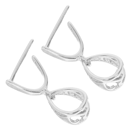 Operitacx 2 Stück Silberanhängerverschluss Mittelgroß Metall Schmuckverbinder für Halsketten Armbänder DIY Schmuckherstellung Langlebig Elegant Schlicht von Operitacx