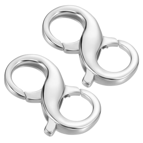 Operitacx 2 Stück Sterling Silber Doppelter Lobster Verschluss Schmuckverschluss für Halsketten Armbänder Eleganter Doppelter Karabinerverschluss für DIY Schmuckherstellung Robust und Operitacx 2 Stück Sterling Silber Doppelter Lobster Verschluss Schmuckverschluss für Halsketten Armbänder Eleganter Doppelter Karabinerverschluss für DIY Schmuckherstellung Robust und von Operitacx