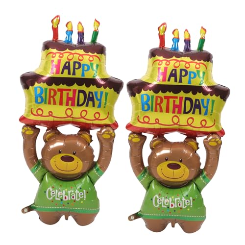 Operitacx 2 Stück Teiliges Bären Folienballons mit Kuchenmotiv Wiederverwendbare Partydekoration für Babyparty und Geburtstag Vielseitig Kombinierbar Nachhaltige Geburtstagsfeier Deko Operitacx 2 Stück Teiliges Bären Folienballons mit Kuchenmotiv Wiederverwendbare Partydekoration für Babyparty und Geburtstag Vielseitig Kombinierbar Nachhaltige Geburtstagsfeier Deko von Operitacx