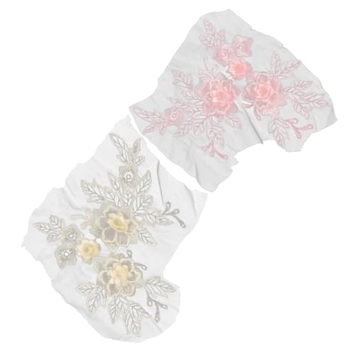 Operitacx 2 Stück Teiliges Blumen Stickerei Applikationen in Rosa und Champagner Farbige Spitzen Patches zum Aufnähen für Damen Kleidung DIY Garment Accessories Langlebige Hautfreundliche Operitacx 2 Stück Teiliges Blumen Stickerei Applikationen in Rosa und Champagner Farbige Spitzen Patches zum Aufnähen für Damen Kleidung DIY Garment Accessories Langlebige Hautfreundliche von Operitacx