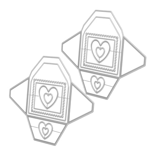 Operitacx 2 Stück Teiliges Envelope Template aus Robustem Carbonstahl Präzise Metal Die Cuts mit Hintergrundrahmen für Scrapbooking Embossing Stencils und DIY Kartengestaltung von Operitacx