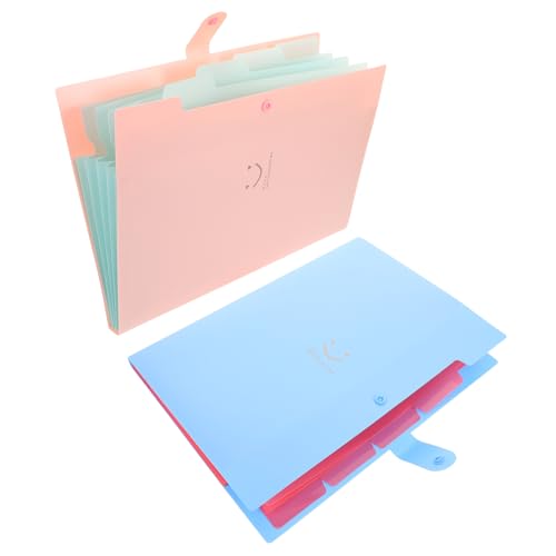 Operitacx 2 Stück Teiliges Fächermappe aus Kunststoff Multilayer Dokumentenorganizer für Büro und Schule Leicht zu Reinigen und Langlebig für Effiziente Dokumentenorganisation von Operitacx