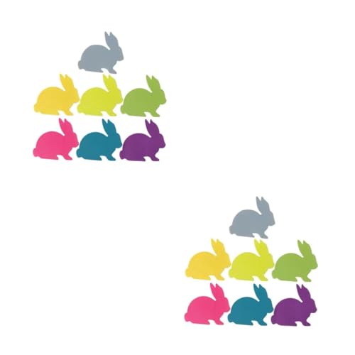 Operitacx 2 Stück Teiliges Kawaii Kaninchen Notizblöcke Ostern Memo Pads Bunte Süße Tier Designs Schüler Bürodekoration Frühling Praktische Haftnotizen für Schule und Office von Operitacx