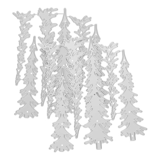 Operitacx 2 Stück Teiliges Weihnachtsbaum Stanzformen aus Langlebigem Carbonstahl für Präzises Schneiden von Papier Stoff und Dünnem Metall für DIY Karten Scrapbooking und Festliche von Operitacx