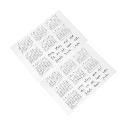 Operitacx 2 Stück Transparente Silikonstempel für Diy Planer Kalenderstempel für Scrapbooking Journaling und Kartenherstellung Vielseitig Einsetzbar mit Design von Operitacx