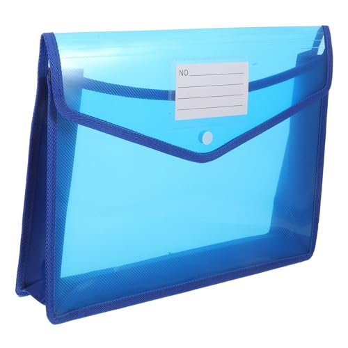 Operitacx 2 Stück Wasserdichte Aktentasche Unterlagen doppelt Taschen Organisation dokumentieren groß Bürobedarf Büro-Aktenhalter mit hoher Kapazität Dokumentenmappen Aluminiumlegierung Blau von Operitacx