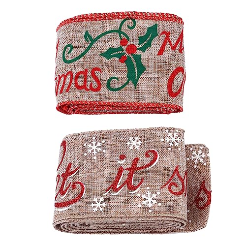 Operitacx 2 Stück Weihnachtliche Dekorative Geschenkband Baumwoll Schleifenband mit Weihnachtsbaum und Schneeflocken Muster Bastelband für Geschenkverpackung Diy Weihnachtsbaumdekoration Operitacx 2 Stück Weihnachtliche Dekorative Geschenkband Baumwoll Schleifenband mit Weihnachtsbaum und Schneeflocken Muster Bastelband für Geschenkverpackung Diy Weihnachtsbaumdekoration von Operitacx