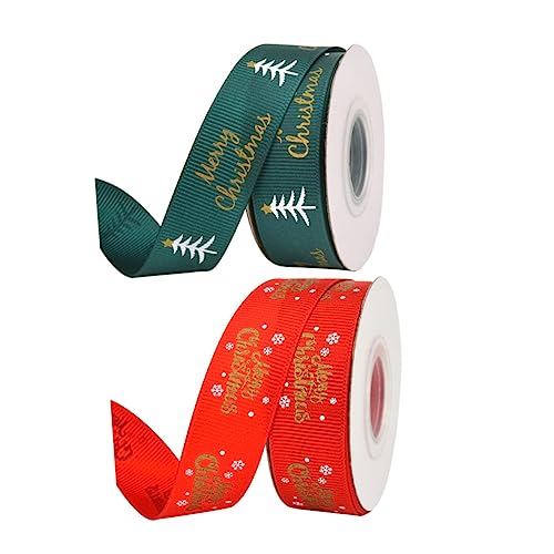 Operitacx 2 Stück Weihnachtsdekorationsband DIY Geschenkband mit Schneeflocken und Weihnachtsbaum Yards Rolle für Bastelprojekte und Festliche Verpackungen Operitacx 2 Stück Weihnachtsdekorationsband DIY Geschenkband mit Schneeflocken und Weihnachtsbaum Yards Rolle für Bastelprojekte und Festliche Verpackungen von Operitacx