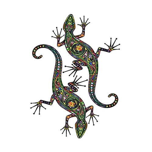 Operitacx 2 Stücke Eidechse Wand Gecko Wandaufkleber Eidechse Wandtattoos Haustier Wandaufkleber Aufkleber Cartoon Tier von Operitacx