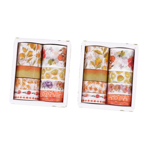 Operitacx 2 Washi-Tape the washi tape bastelzeug trend bastel materialien dekobänder Einklebeband aus Papier Doppelklebeband aufkleber DIY Klebeband dekoratives Klebeband für DIY Orange Operitacx 2 Washi-Tape the washi tape bastelzeug trend bastel materialien dekobänder Einklebeband aus Papier Doppelklebeband aufkleber DIY Klebeband dekoratives Klebeband für DIY Orange von Operitacx