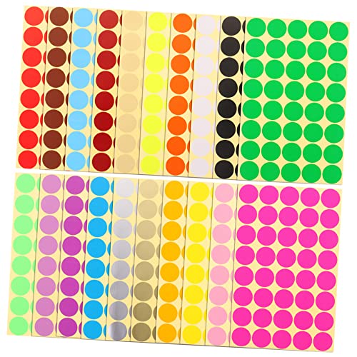 Operitacx 20 Blatt Bunte Selbstklebende Punktaufkleber Farbige Runde Etiketten für Büro Organisation und Dekoration Leicht Ablösbar und Praktisch für Operitacx 20 Blatt Bunte Selbstklebende Punktaufkleber Farbige Runde Etiketten für Büro Organisation und Dekoration Leicht Ablösbar und Praktisch für von Operitacx