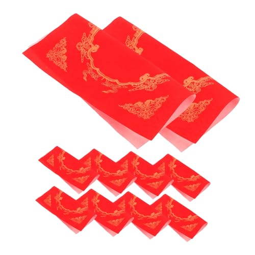 Operitacx 20 Blatt Rotes Xuan Papier Chinesische Kalligraphie Couplet Dekoration mit Goldakzentuierten Glückssymbolen für Frühlingsfest Fensterbilder und Neujahrs Schmuck Operitacx 20 Blatt Rotes Xuan Papier Chinesische Kalligraphie Couplet Dekoration mit Goldakzentuierten Glückssymbolen für Frühlingsfest Fensterbilder und Neujahrs Schmuck von Operitacx