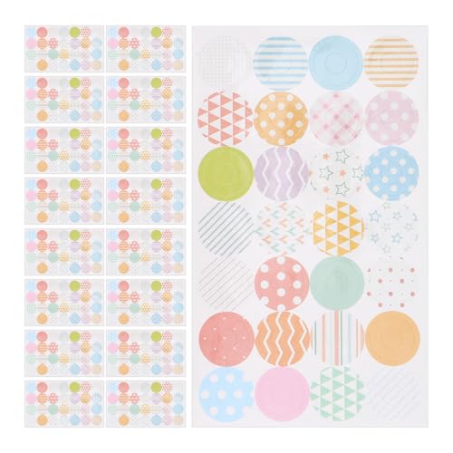 Operitacx 20 Blatt Selbstklebende Lochverstärkung Aufkleber für Loose Leaf Praktische Reparaturetiketten mit Starkem Halt für Scrapbooking und Bastelprojekte von Operitacx