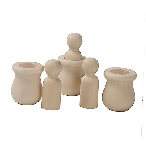Operitacx 20 Satz Teiliges DIY Holzpuppen zum Bemalen Kleine Naturbelassene Holzfiguren für Bastelprojekte Umweltfreundlich Kreativ und Vielseitig für Dekoration und Handarbeit von Operitacx