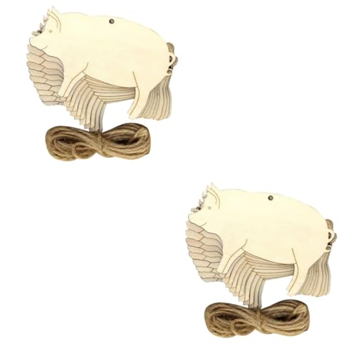 Operitacx 20 Stck. Schwein Holzanhänger Blanko Holzscheiben mit Schweineform Naturbelassene und Dekotags mit Aufhängeschnur für Diy Hochzeit Beschriftung Basteln Wohnaccessoires Operitacx 20 Stck. Schwein Holzanhänger Blanko Holzscheiben mit Schweineform Naturbelassene und Dekotags mit Aufhängeschnur für Diy Hochzeit Beschriftung Basteln Wohnaccessoires von Operitacx