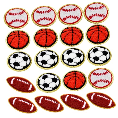 Operitacx 20 Stück Aufnäher zum Aufbügeln für Basketball Fußball und Baseball Flicken zur Reparatur und Dekoration von Kleidung Jacken Jeans und Rucksäcken mit Heißem Kleber Operitacx 20 Stück Aufnäher zum Aufbügeln für Basketball Fußball und Baseball Flicken zur Reparatur und Dekoration von Kleidung Jacken Jeans und Rucksäcken mit Heißem Kleber von Operitacx