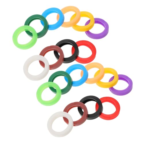 Operitacx 20 Stück Bunte Silikon Kappen für Einfache Organisation von Haustürschlüsseln Runde Identifikatoren für Home und Office Nutzung Operitacx 20 Stück Bunte Silikon Kappen für Einfache Organisation von Haustürschlüsseln Runde Identifikatoren für Home und Office Nutzung von Operitacx