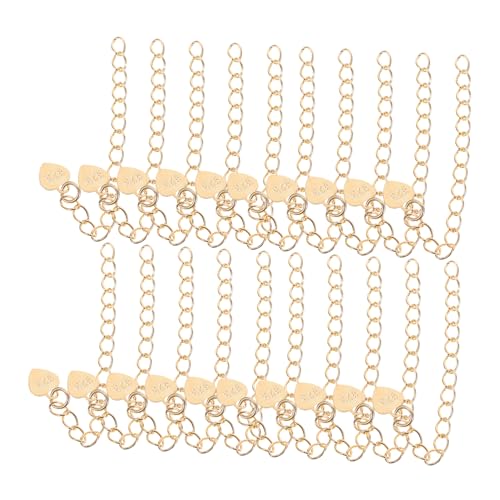 Operitacx 20 Stück Diy Schmuckzubehör mit Herzanhängern für Armbänder und Fußketten Anpassbare und Hautfreundliche Verlängerungsketten Operitacx 20 Stück Diy Schmuckzubehör mit Herzanhängern für Armbänder und Fußketten Anpassbare und Hautfreundliche Verlängerungsketten von Operitacx