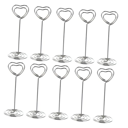 Operitacx 20 Stück Herzförmige Tischkartenhalter Metall Notizklammern Fotoclips für Hochzeit Party Desktop Deko Vielseitig für Karten Fotos und Notizen Stabile Halterung für Zuhause und von Operitacx