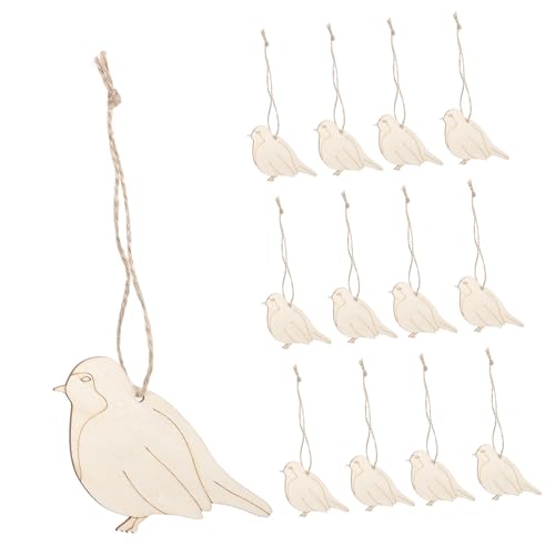 Operitacx 20 Stück Holzvogel-hängeornamente, Unbehandeltes Holz, Vogelausschnitte, Leere Holzscheiben, Verzierungen Für Diy-bastelprojekte, Heimdekoration Operitacx 20 Stück Holzvogel-hängeornamente, Unbehandeltes Holz, Vogelausschnitte, Leere Holzscheiben, Verzierungen Für Diy-bastelprojekte, Heimdekoration von Operitacx