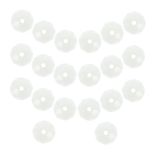 Operitacx 20 Stück Kristallperlen Kristall-Armbandperle Bastelperlen mit Löchern Kleine Perlen für Schmuckherstellung Perlen zum Basteln Angebot zur Herstellung von Armbändern Beige von Operitacx