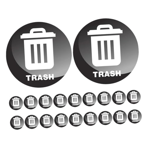 Operitacx 20 Stück Mülltonnen Aufkleber Selbstklebend Wasserfest Recycle Sticker für Abfallbehälter Innen Außen Tear-resistant Vinyl Etiketten für Haushalt Büro Schule von Operitacx