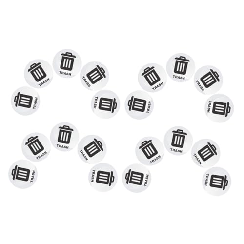 Operitacx 20 Stück Mülltonnen Aufkleber Weiß Recycling Sticker Rund Abziehbilder für Müllbehälter Büro Zuhause Schule Hotel Öffentlich Operitacx 20 Stück Mülltonnen Aufkleber Weiß Recycling Sticker Rund Abziehbilder für Müllbehälter Büro Zuhause Schule Hotel Öffentlich von Operitacx
