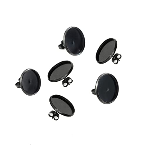 Operitacx 20 Stück Ohrring Basis für Diy Schmuck Runde Ohrstecker Schwarze Ohrstecker mit Ohrstopper Innendurchmesser für Kreative Frauen und Mädchen Schmuckherstellung Zubehör Operitacx 20 Stück Ohrring Basis für Diy Schmuck Runde Ohrstecker Schwarze Ohrstecker mit Ohrstopper Innendurchmesser für Kreative Frauen und Mädchen Schmuckherstellung Zubehör von Operitacx