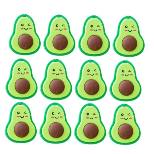 Operitacx 20 Stück Teiliges Avocado Radiergummis Kleine Tierische Radiergummis Multifunktional Abwischbar Verschleißfest Bunte Cartoon für Schüler Praktische Schreibwaren Geschenkideen von Operitacx
